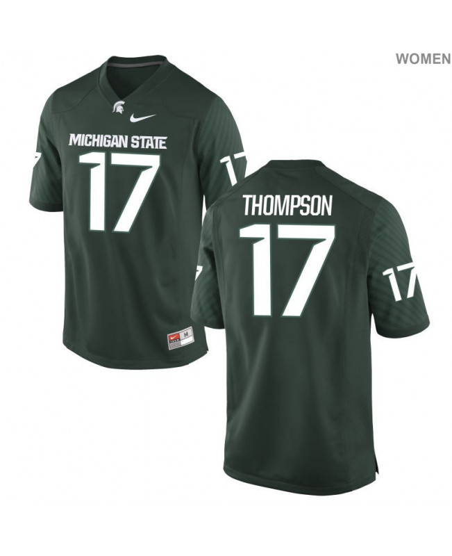 Women's Michigan State Spartans #17 Tyriq Thompson NCAA Nike Authentic Green College Stitched Football Jersey ZC41N58UC